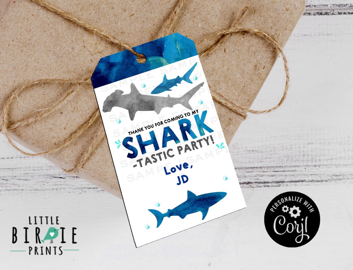 Shark Birthday Party Printables Pack Shark Invitation Shark | Etsy