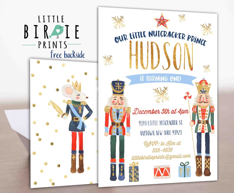 NUTCRACKER Birthday Invitation Nutcracker Prince Invitation Etsy