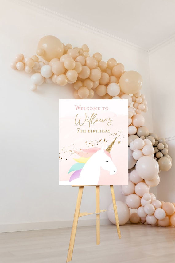 Birthday Girl Sfondo Compleanno Unicorno - 2.1x1.5 M (glitter E Arcobaleno) Sfondo Per Foto Compleanno - Foto 10