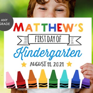 Editable First day of school sign or last day School Printable sign, Kindergarten first day of school sign, Back to school print 2025 2026