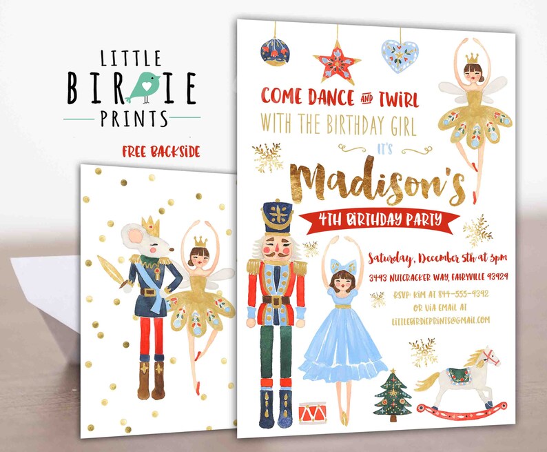 NUTCRACKER Birthday Invitation Nutcracker Prince Invitation Etsy