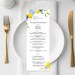 LEMON Menu Template Blue Lemon Bridal Shower Menu Lemon Baby - Etsy