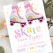 Roller Skate Birthday Party Invitation, Roller Skate Birthday Invite ...