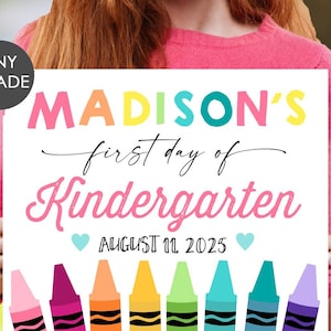 Editable First day of school sign, 1st day of kindergarten sign School Printable sign, first day of school sign, 8x10 sign chalkboard