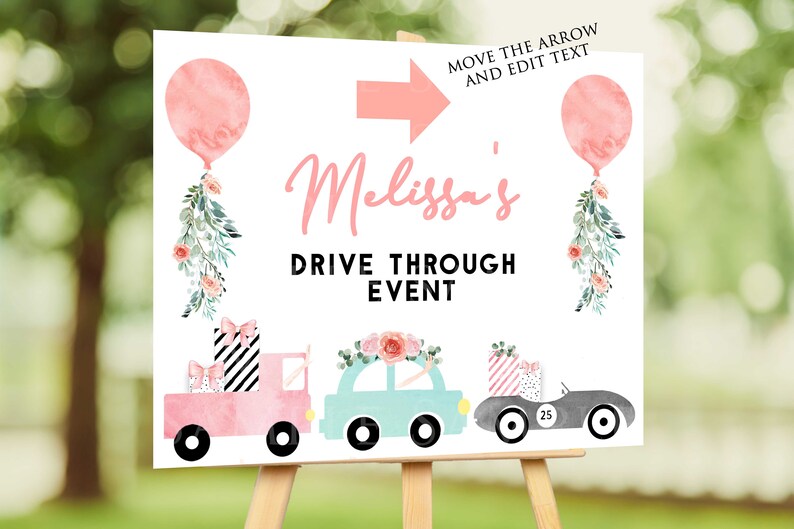 Sign Drive by Bridal Shower Drive Through Baby Shower Etsy