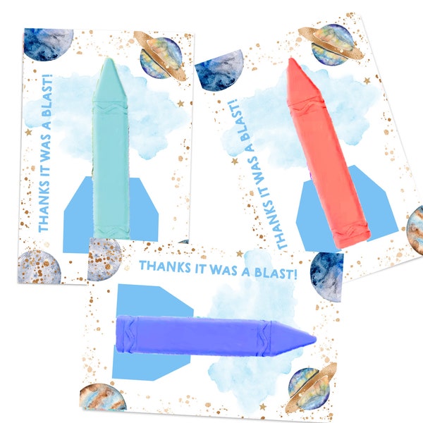 First trip around the sun Two the moon party favors, Sidewalk chalk rocket party favor printables, Thank you gift, astronaut birthday party