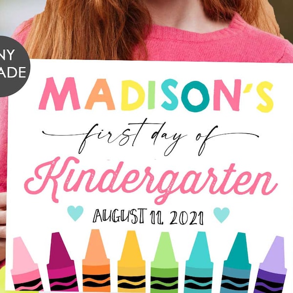 Editable First day of school sign, 1st day of kindergarten sign School Printable sign, first day of school sign, 8x10 sign chalkboard