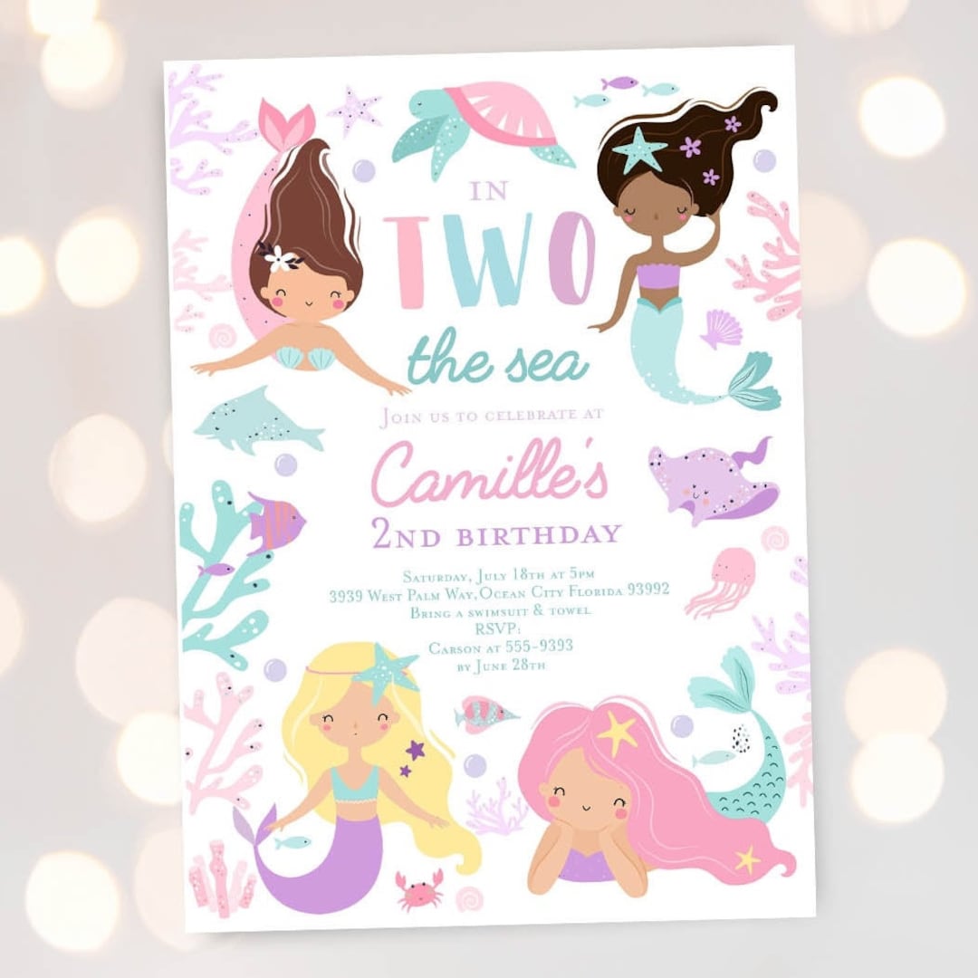 Mermaids Sea Invitations