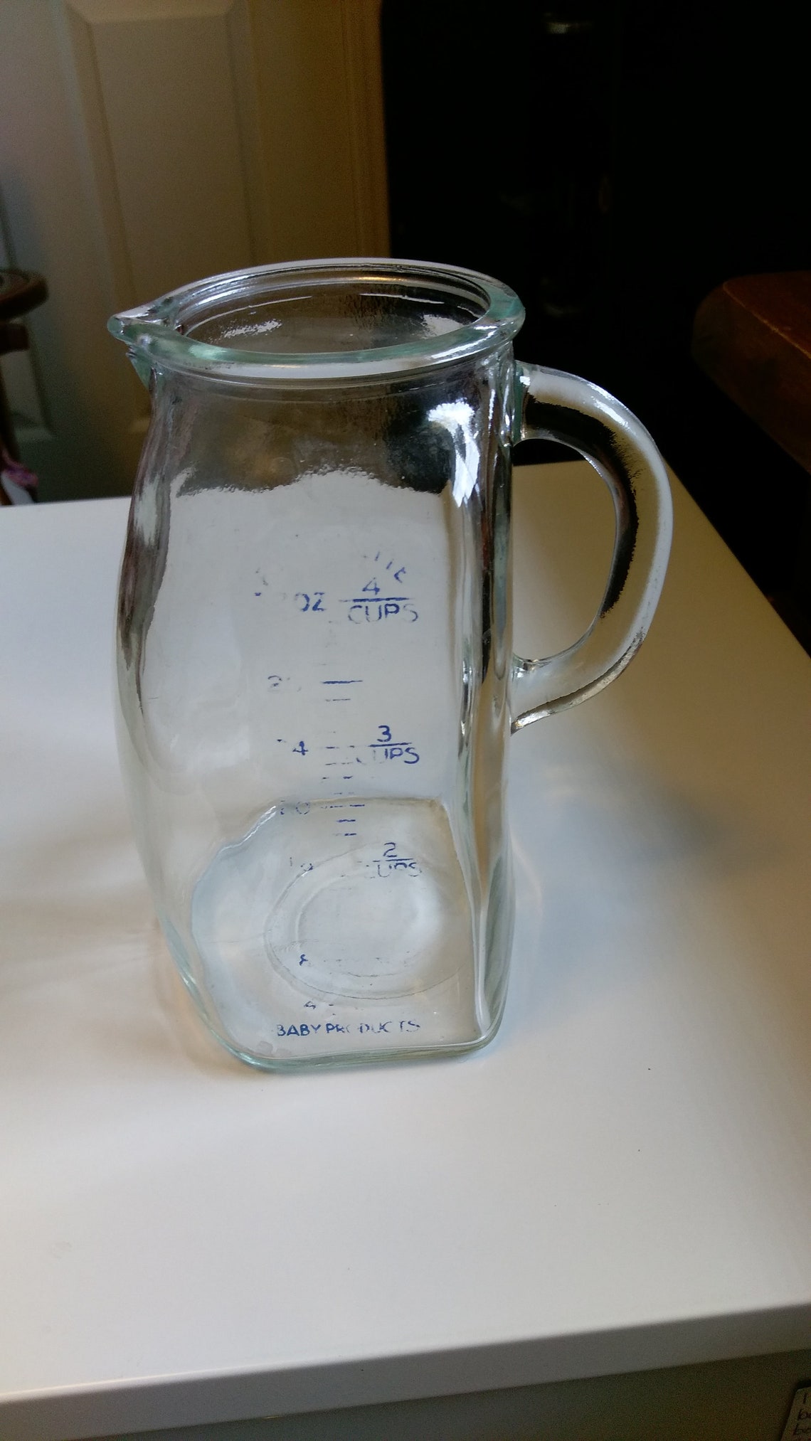 Vintage Baby Formula Mixing Pitcher 4 Cups Glass Baby Products Etsy
