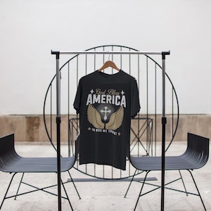 God Bless America T-Shirt – Patriotic Eagle Graphic Tee, USA Pride Shirt, Christian American Flag Gift Tee Shirts