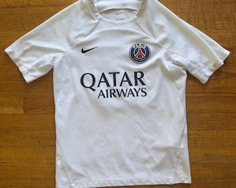 Nike Paris Saint-Germain PSG Soccer Jersey Qatar Airways White Youth M