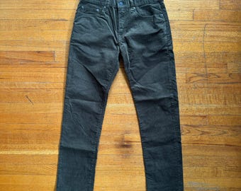 Gap Slim Gapflex Corduroy Pants Mens 30x30 Dark Olive Stretch Slim Fit