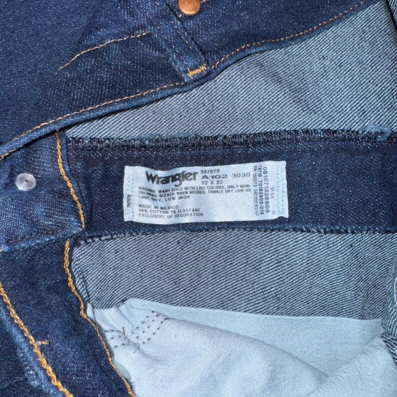 Wrangler Men's Dark Wash Straight Leg Denim Jeans 32x30 image 7
