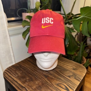 Nike USC Trojans Heritage86 Adjustable Hat Cap Red Cotton Blend