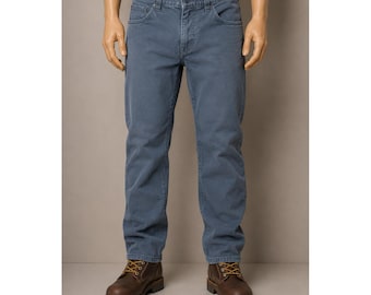 Pantalones de trabajo Carhartt Relaxed Fit de lona gris, talla 36x28