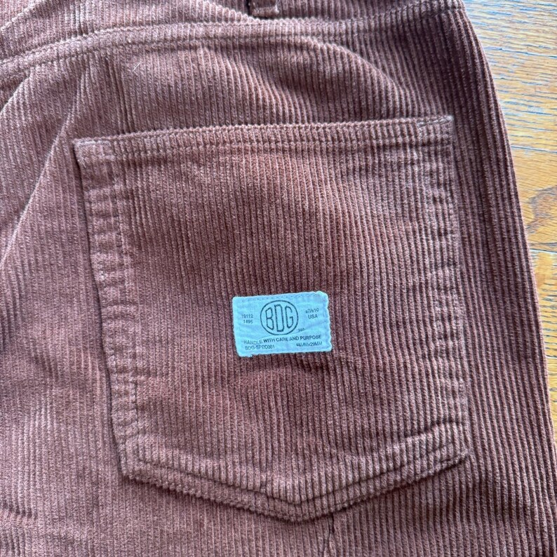 Pantalones anchos de pana marrón para hombre de BDG Urban Outfitters, talla 36x30 imagen 8