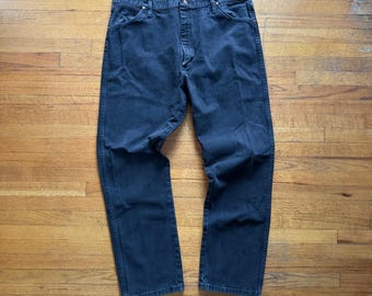 Wrangler Jeans Relaxed Fit zwarte spijkerbroek casual dagelijks heren 40 x 32 inch