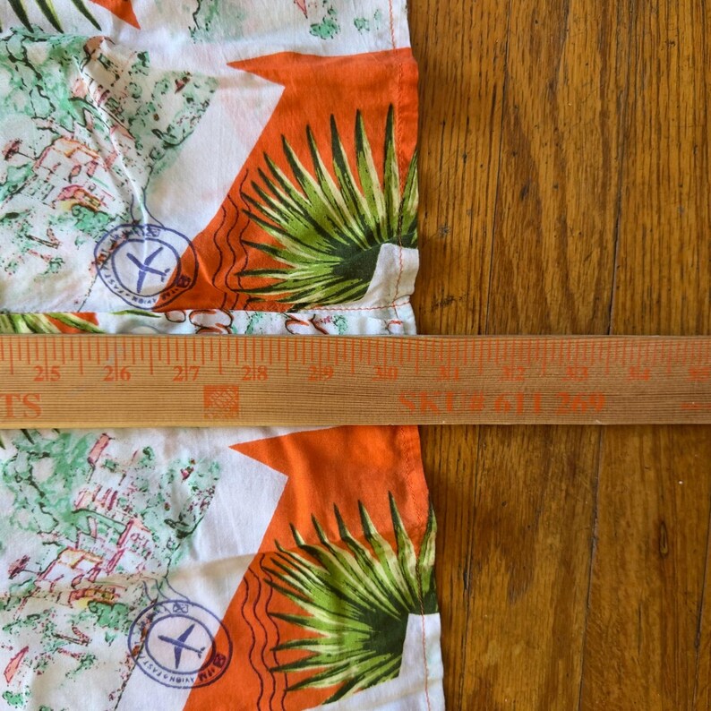 Urban Outfitters Mens Aloha Shirt Palm Tree Orange Wish You Were Here Large image 4