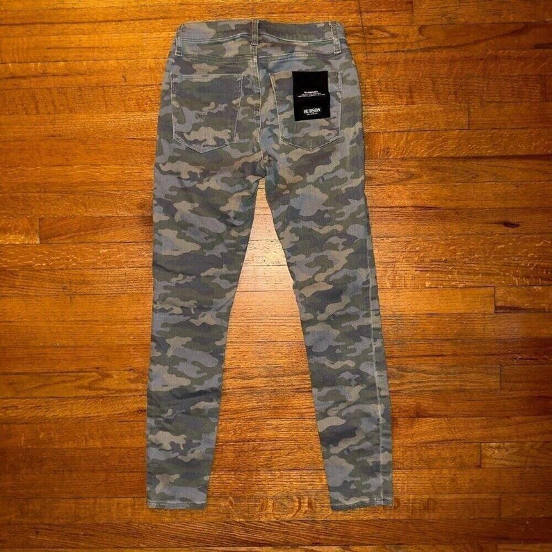 Hudson Barbara Camo Print Super Skinny Jeans Stretch Denim Größe 26 Bild 6