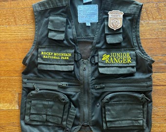 Junior Ranger-activiteitenhesje voor kinderen Rocky Mountain Yosemite National Park olijfgroen L