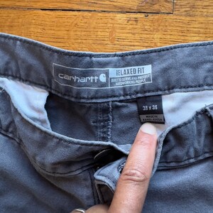 Carhartt Relaxed Fit Cargo Pants Work Utility Outdoor Gray 38x36 image 3