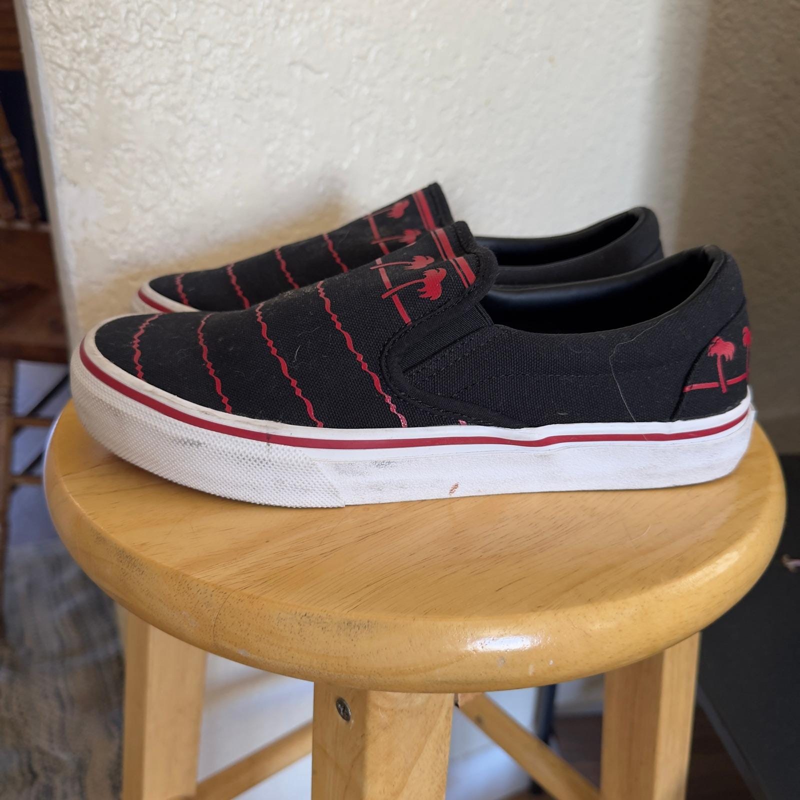 In-n-out Burger Slip on Shoes Palm Tree Graphic Sneakers 
