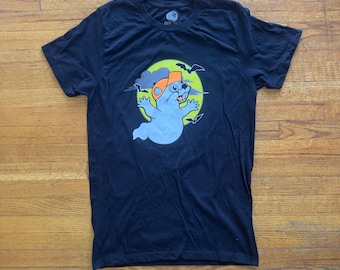 Camiseta gráfica unisex de Halloween de Buc-ee, camisa de manga corta Ghost Boo Yah, talla mediana