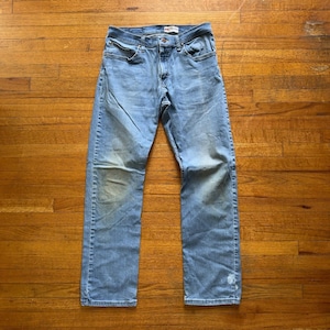 Jeans Wrangler Straight Fit in denim chiaro, casual da uomo, taglia 36x32 immagine 1