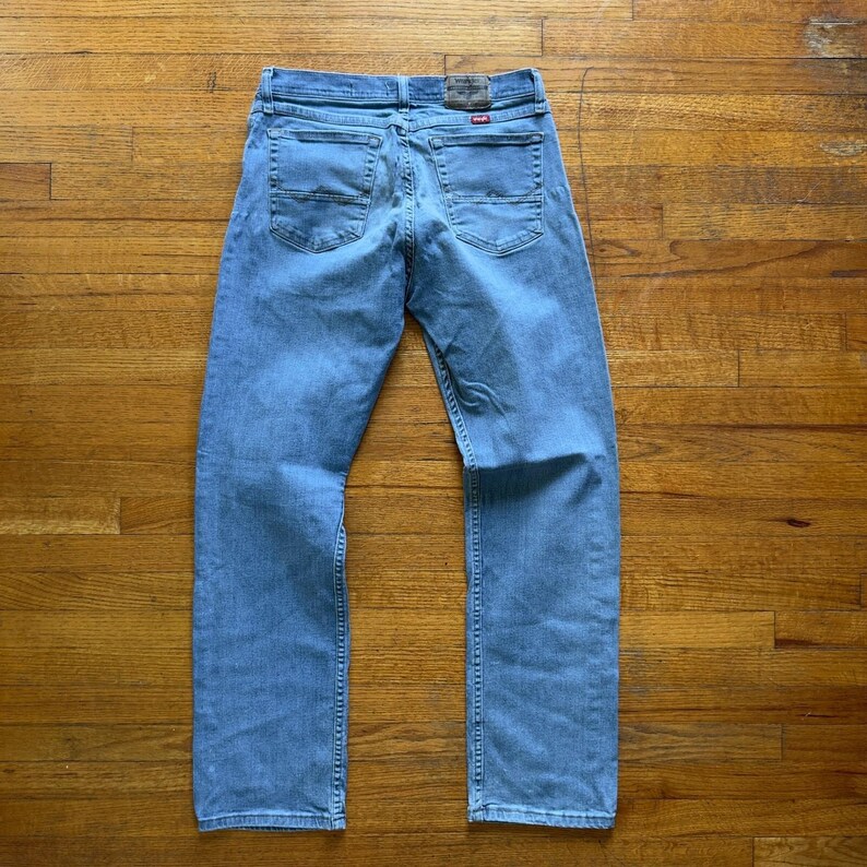 Jeans Wrangler Straight Fit in denim chiaro, casual da uomo, taglia 36x32 immagine 7