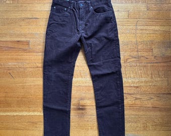 Gap Slim GapFlex Corduroy Pants Mens 30x30 Brown Fine Wale Stretch