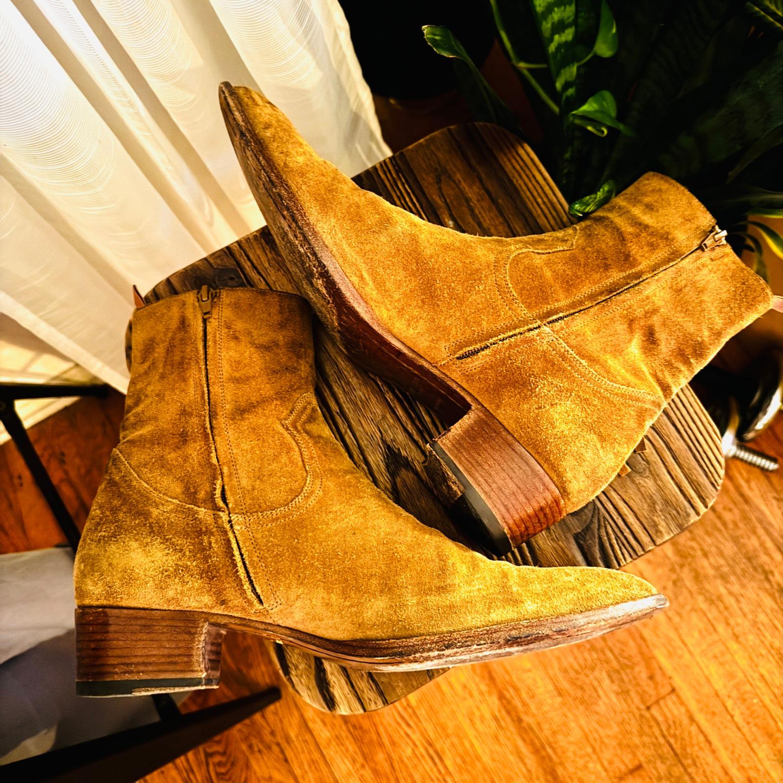 Saint Laurent Paris Suede Fringe Ankle Boots Mens Size 45  display picture 3