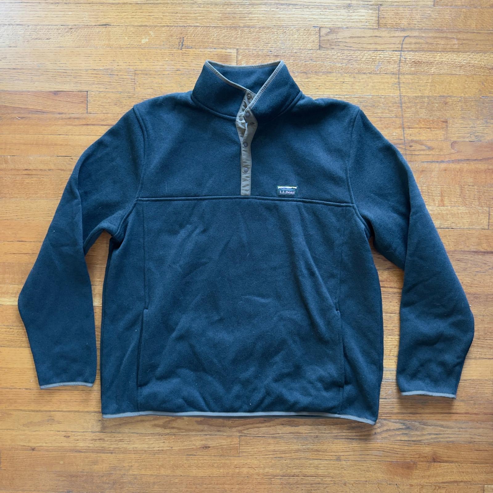LL Bean Fleece Pullover Quarter Snap Mock Neck Sweater XXL LL Bean Fleece Pullover Quarter Snap Mock Neck Sweater XXL