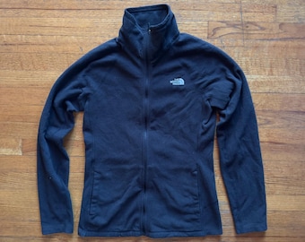 The North Face Fleece Jacket Full Zip Outdoor Lightweight Black Small