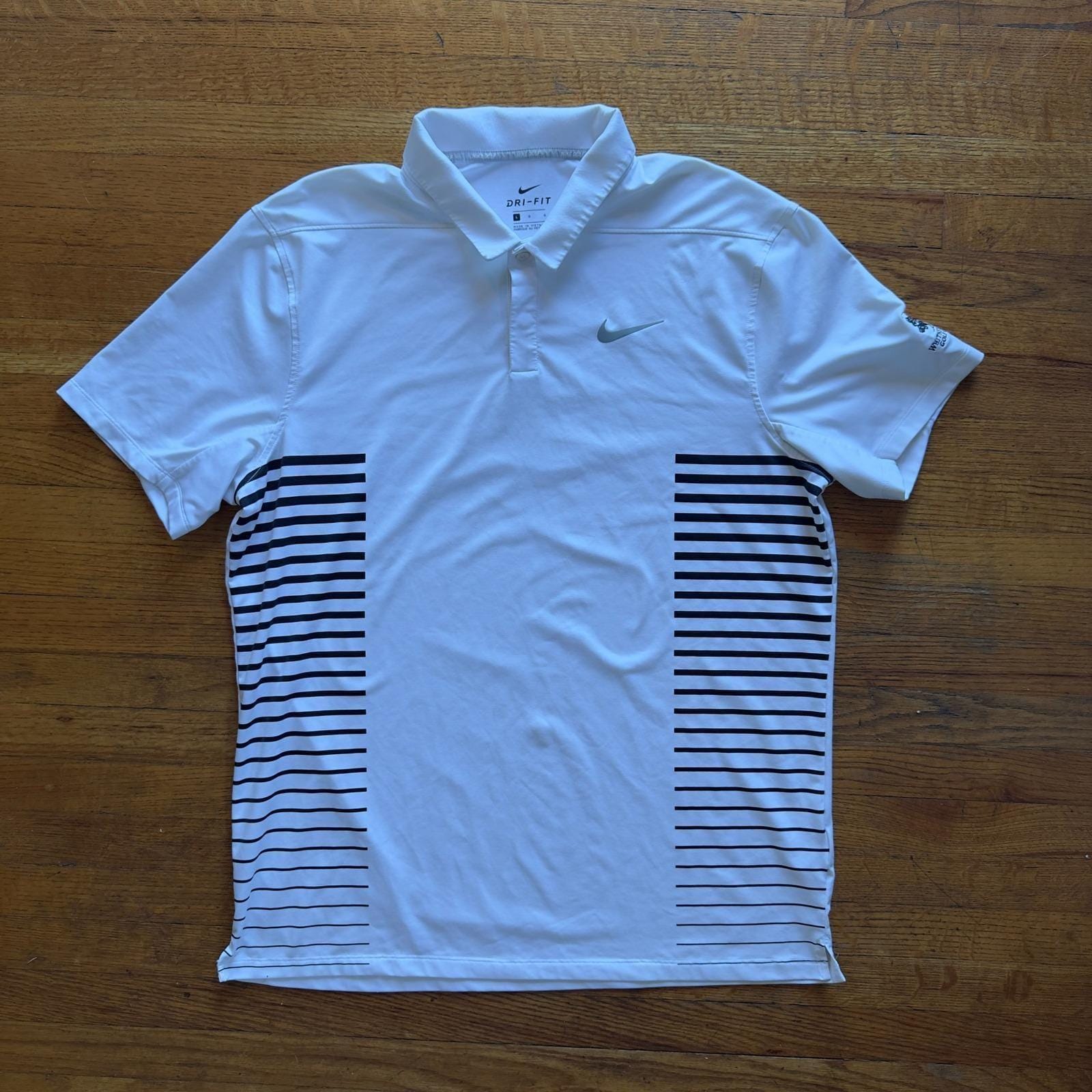 nike striped golf shirt