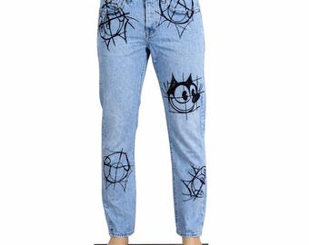 Scotch & Soda Felix the Cat Ralston Slim Fit Graphic Jeans Mens Light Blue 34x32