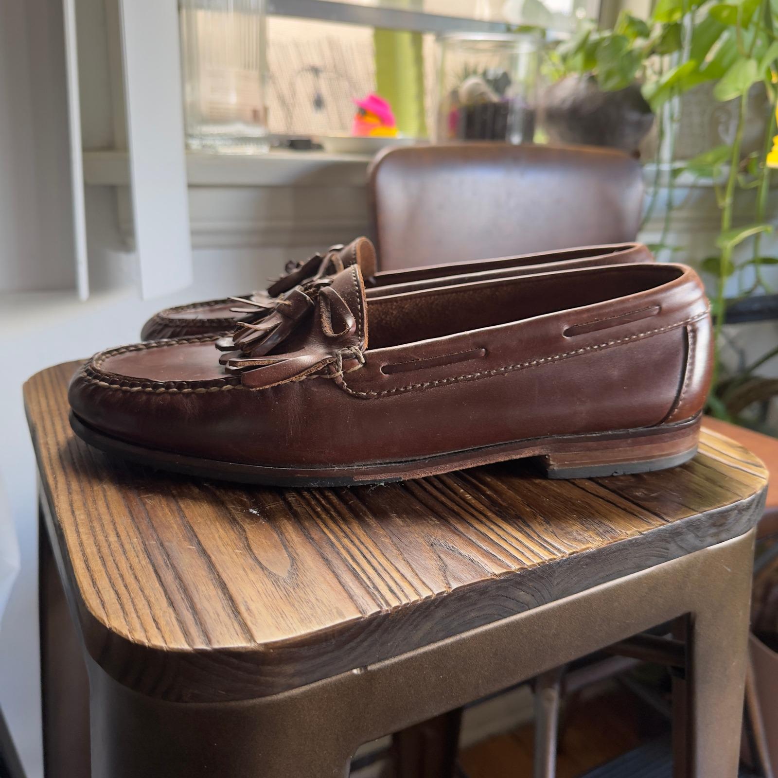 Cole Haan Brown Leather Tassel Loafers Men