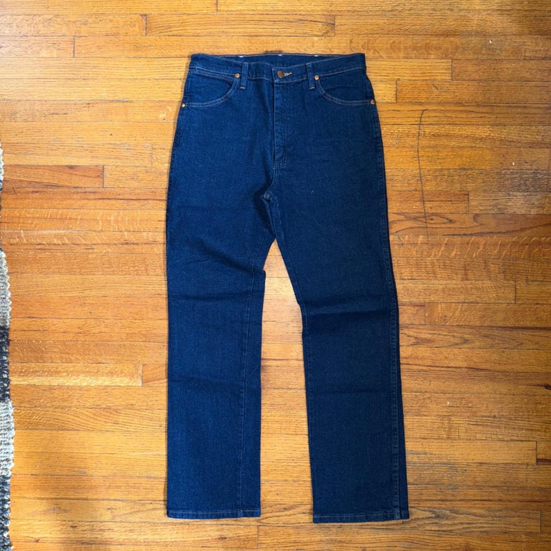 Wrangler Men's Dark Wash Straight Leg Denim Jeans 32x30 image 1