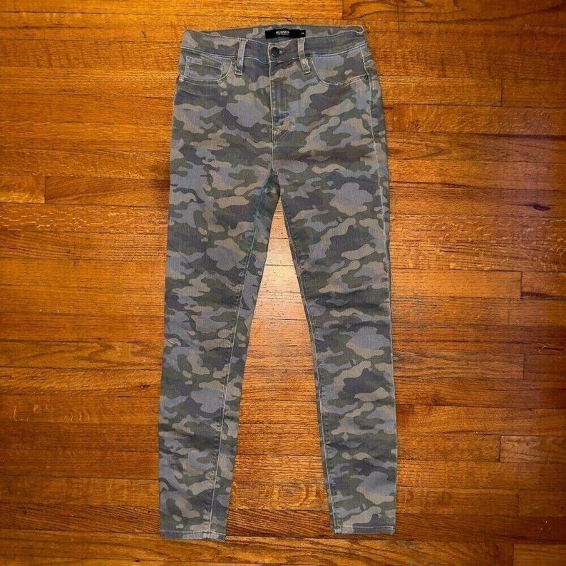 Hudson Barbara Camo Print Super Skinny Jeans Stretch Denim Größe 26 Bild 1