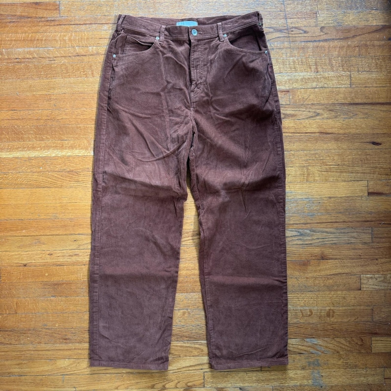 Pantalones anchos de pana marrón para hombre de BDG Urban Outfitters, talla 36x30 imagen 1