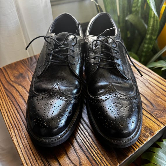 Stuart McGuire Black Leather Longwing Brogue Spri… - image 2