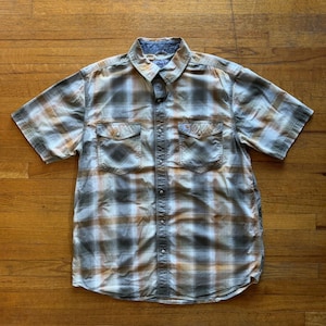 Carhartt Relaxed Fit Plaid Button Up Short Sleeve Shirt Large