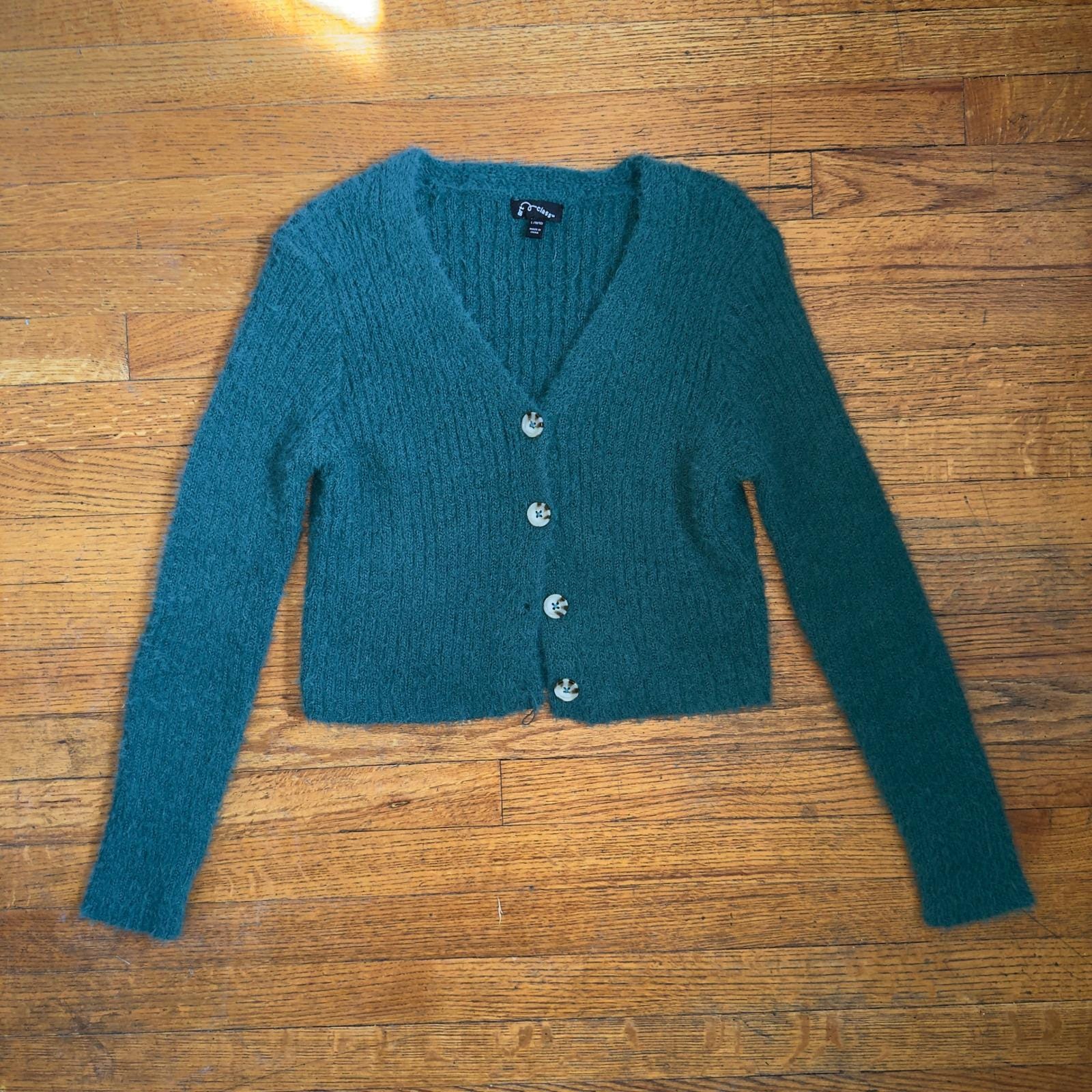 supreme 15fw heather cardigan teal M supreme 15fw heather cardigan