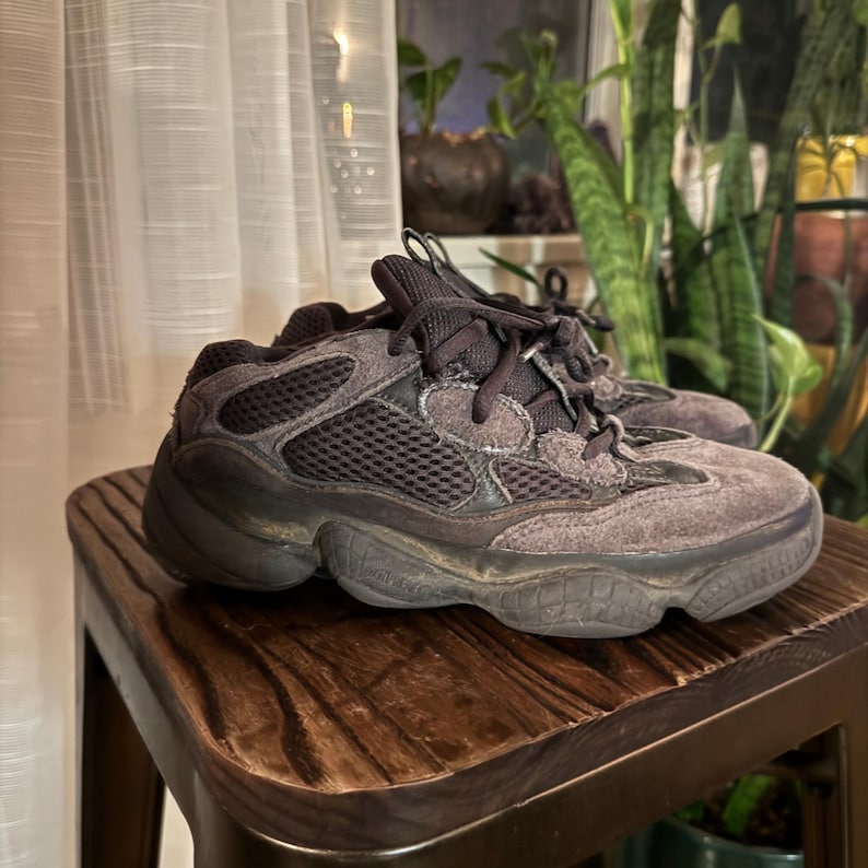 Adidas Yeezy 500 Enflame High Top Sneakers Black/Grey Mens Size 5 Womens 7 image 3