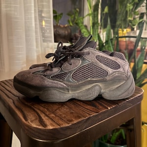Adidas Yeezy 500 Enflame High Top Sneakers Black/Grey Mens Size 5 Womens 7 image 1