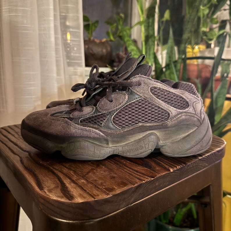 Adidas Yeezy 500 Enflame High Top Sneakers Black/Grey Mens Size 5 Womens 7 image 1