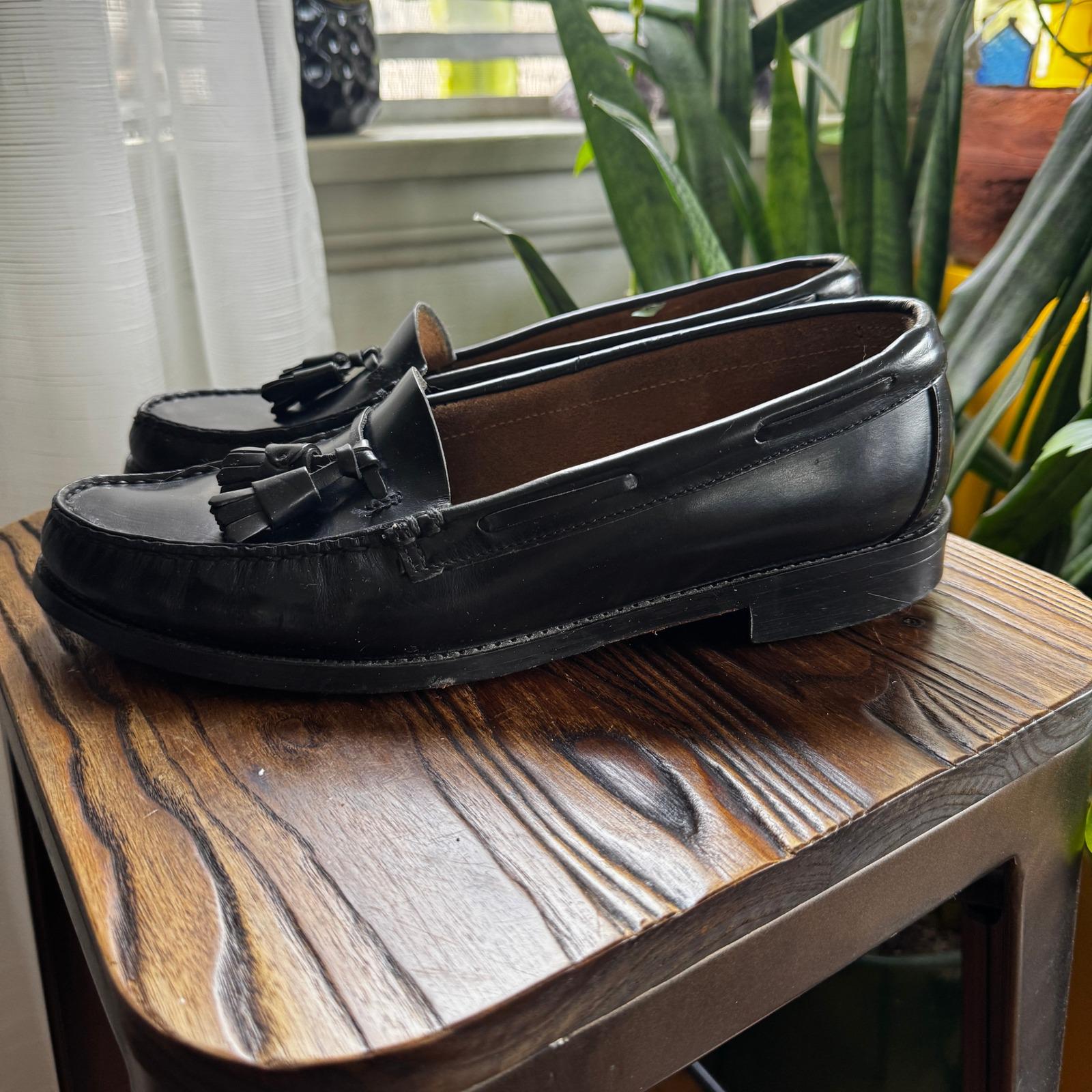 Neil Martin Mens Black Leather Tassel Loafers Made in Spain 