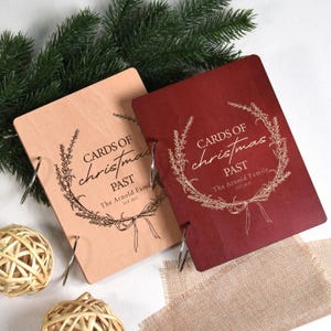 Libro de tarjetas, Tarjetero personalizado para Navidad, Guarda tarjetas navideñas, Tarjetas de Navidades pasadas, Libro de recuerdos, Almacenamiento de tarjetas de recuerdo