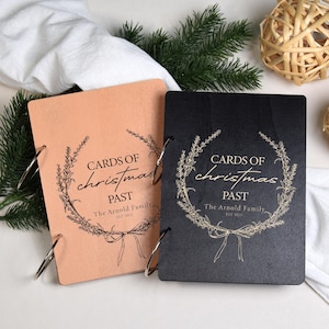 Libro de tarjetas, Tarjetero personalizado para tarjetas navideñas, Tarjetas de Navidades pasadas, Guarda tarjetas navideñas, Libro de recuerdos, Almacenamiento de tarjetas de recuerdo