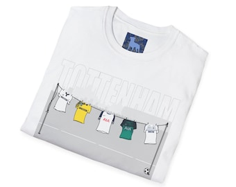 Camiseta retro del Tottenham Hotspur: Skyline del norte de Londres, regalo para aficionados al fútbol