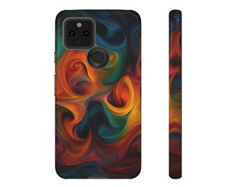 Custodia per telefono con motivo astratto / Colori vorticosi, resistente agli urti